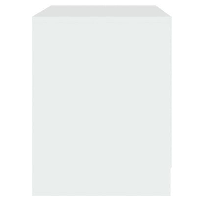 Bedside Cabinet White 45x34.5x44.5 cm Engineered Wood