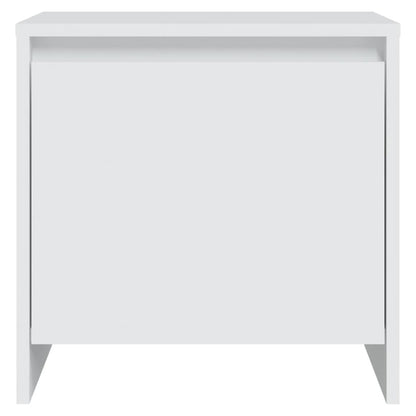 Bedside Cabinet White 45x34x44.5 cm Engineered Wood