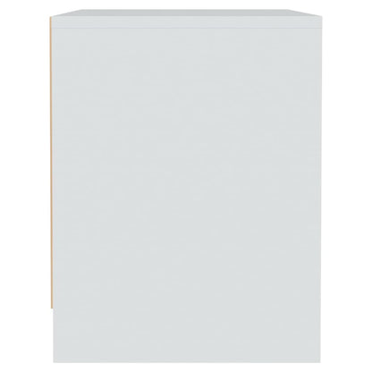 Bedside Cabinet White 45x34x44.5 cm Engineered Wood
