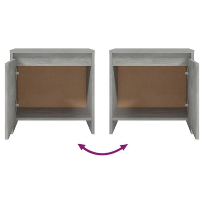 Bedside Cabinet Concrete Grey 45x34x44.5 cm Engineered Wood