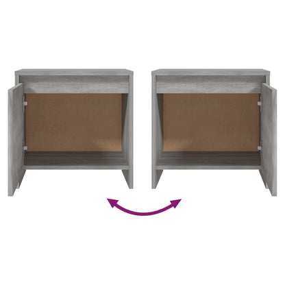Bedside Cabinet Grey Sonoma 45x34x44.5 cm Engineered Wood