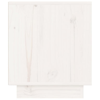 Bedside Cabinet White 40x34x40 cm Solid Wood Pine