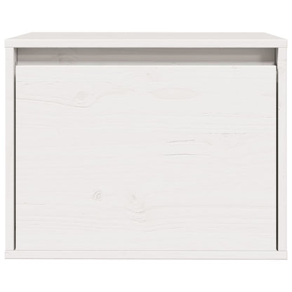 Wall Cabinet White 45x30x35 cm Solid Pinewood