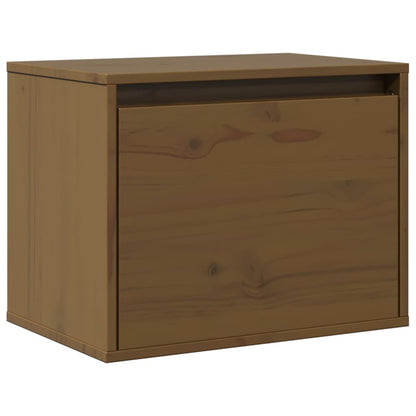Wall Cabinet Honey Brown 45x30x35 cm Solid Pinewood