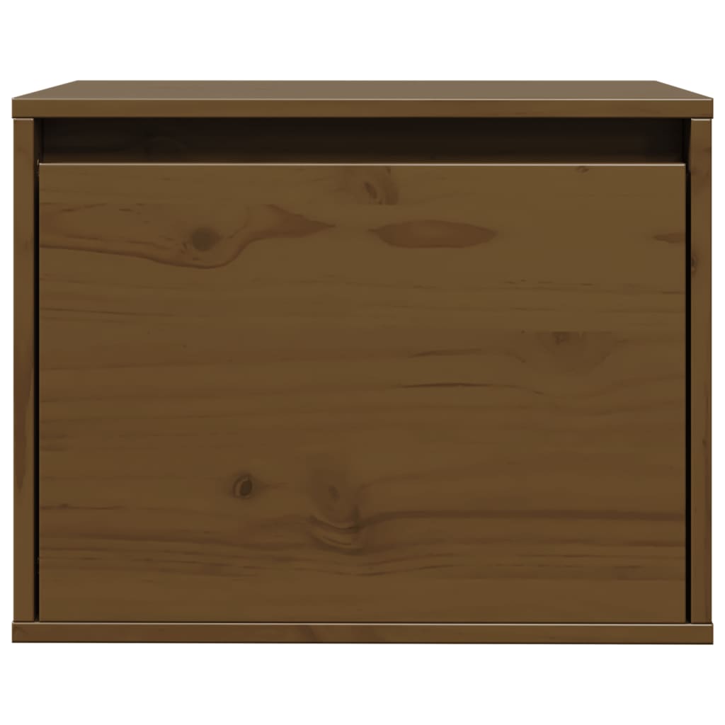 Wall Cabinet Honey Brown 45x30x35 cm Solid Pinewood