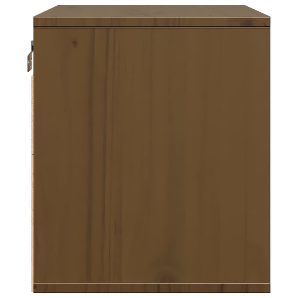 Wall Cabinet Honey Brown 45x30x35 cm Solid Pinewood