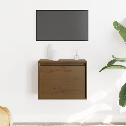 Wall Cabinet Honey Brown 45x30x35 cm Solid Pinewood