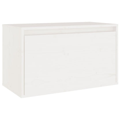 Wall Cabinet White 60x30x35 cm Solid Pinewood