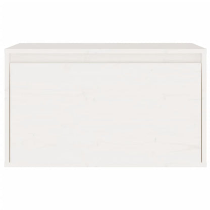 Wall Cabinet White 60x30x35 cm Solid Pinewood