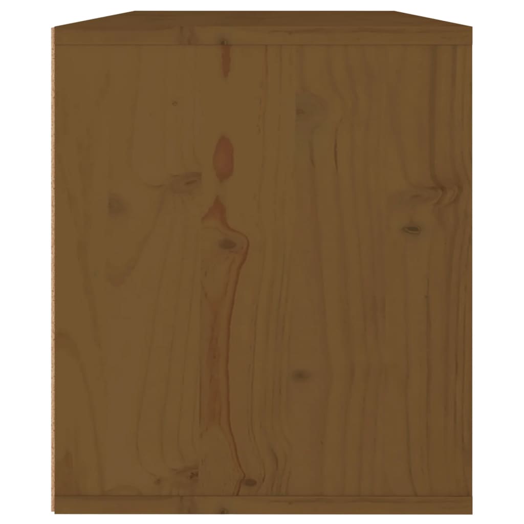 Wall Cabinet Honey Brown 60x30x35 cm Solid Pinewood