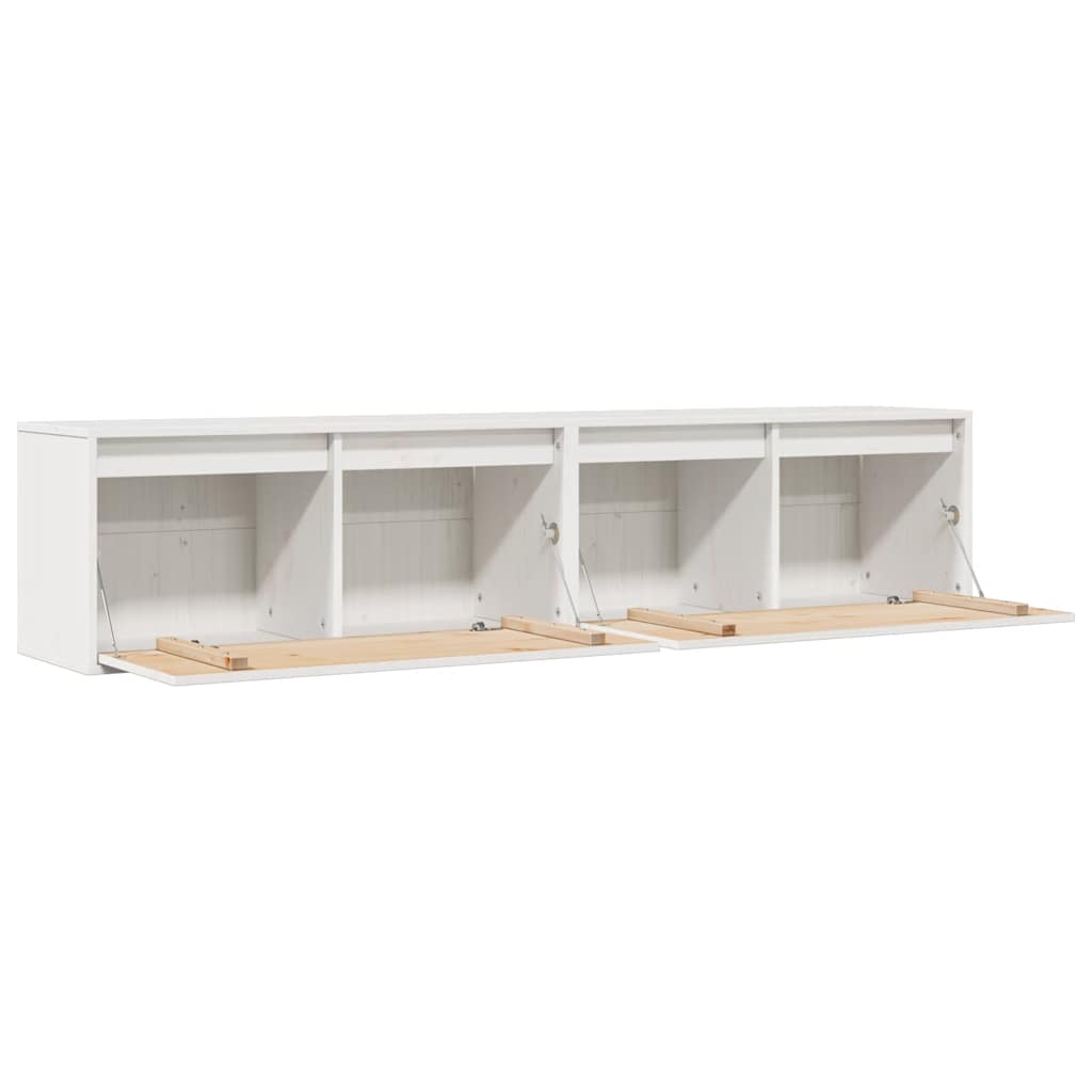 Wall Cabinets 2 pcs White 80x30x35 cm Solid Wood Pine
