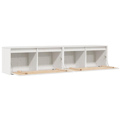 Wall Cabinets 2 pcs White 80x30x35 cm Solid Wood Pine