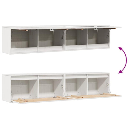 Wall Cabinets 2 pcs White 80x30x35 cm Solid Wood Pine