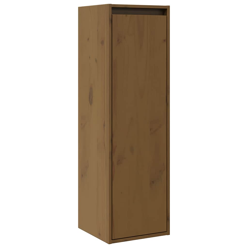 Wall Cabinets 2 pcs Honey Brown 30x30x100 cm Solid Pinewood