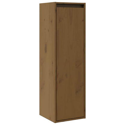 Wall Cabinets 2 pcs Honey Brown 30x30x100 cm Solid Pinewood