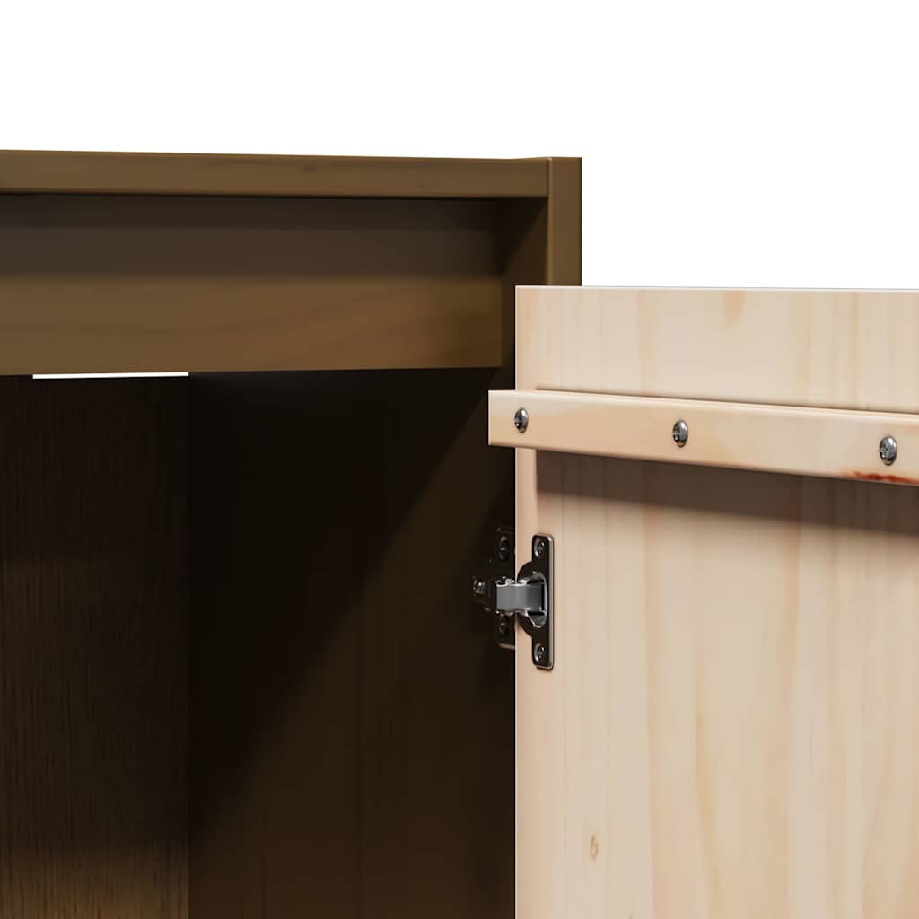 Wall Cabinets 2 pcs Honey Brown 30x30x100 cm Solid Pinewood