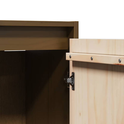 Wall Cabinets 2 pcs Honey Brown 30x30x100 cm Solid Pinewood