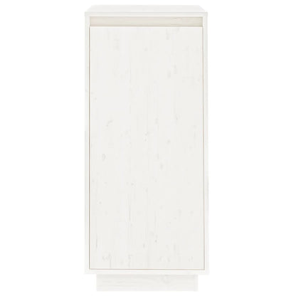 Shoe Cabinet White 35x35x80 cm Solid Wood Pine