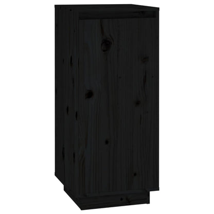Shoe Cabinet Black 35x35x80 cm Solid Wood Pine