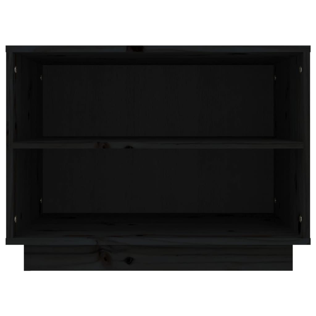 Shoe Cabinet Black 60x34x45 cm Solid Wood Pine