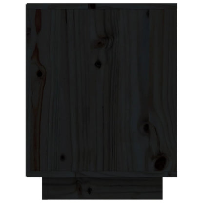 Shoe Cabinet Black 60x34x45 cm Solid Wood Pine