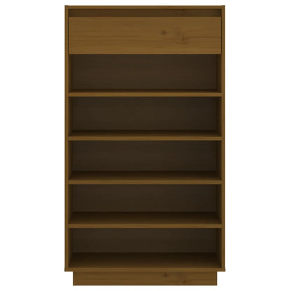 Shoe Cabinet Honey Brown 60x34x105 cm Solid Wood Pine