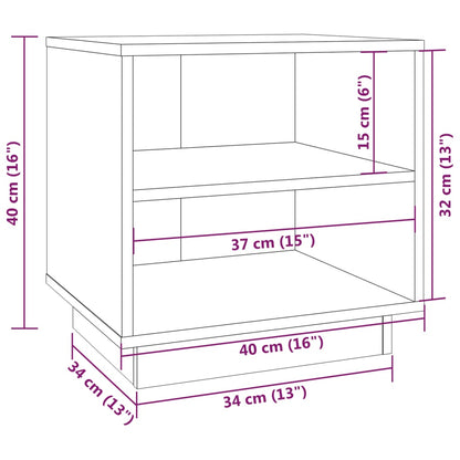 Bedside Cabinets 2 pcs Grey 40x34x40 cm Solid Wood Pine