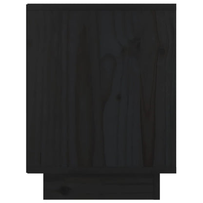Bedside Cabinets 2 pcs Black 40x30x40 cm Solid Wood Pine