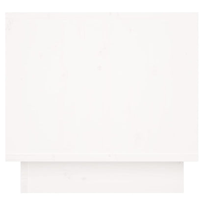 Bedside Cabinet White 35x34x32 cm Solid Wood Pine