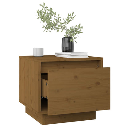 Bedside Cabinet Honey Brown 35x34x32 cm Solid Wood Pine