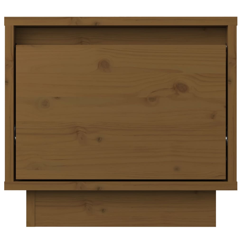 Bedside Cabinet Honey Brown 35x34x32 cm Solid Wood Pine