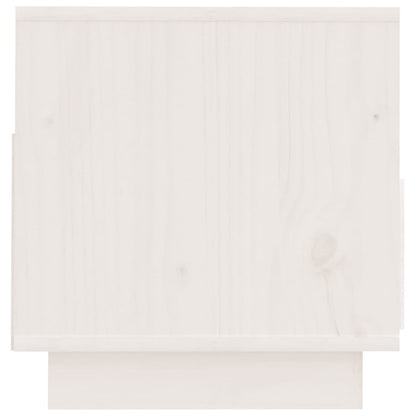 TV Cabinet White 60x35x37 cm Solid Wood Pine