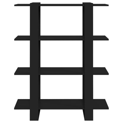 Book Cabinet/Room Divider Black 100x30x123.5 cm