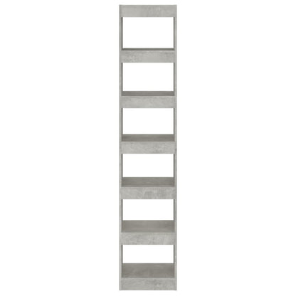 Book Cabinet/Room Divider Concrete Grey 40x30x198 cm