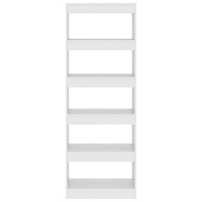 Book Cabinet/Room Divider White 60x30x166 cm Engineered Wood