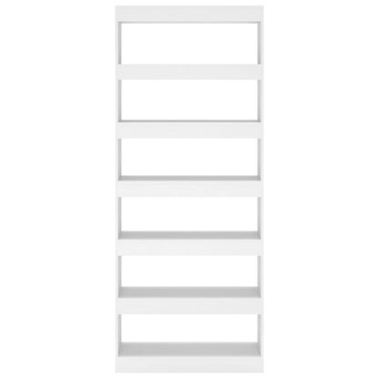 Book Cabinet/Room Divider White 80x30x198 cm Engineered Wood