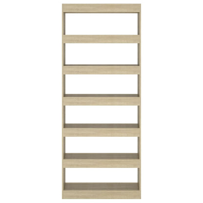 Book Cabinet/Room Divider Sonoma Oak 80x30x198 cm Engineered Wood