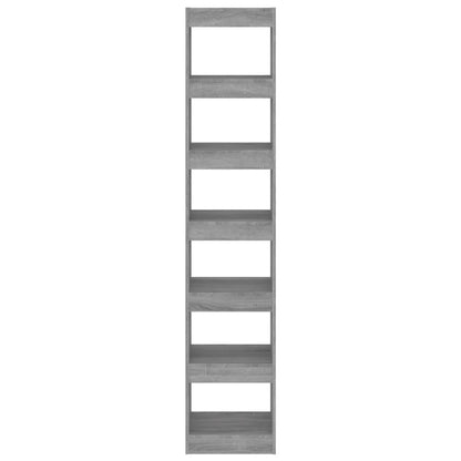 Book Cabinet/Room Divider Grey Sonoma 40x30x198 cm