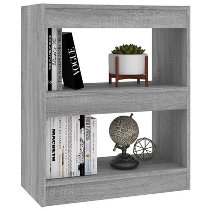 Book Cabinet/Room Divider Grey Sonoma 60x30x72 cm