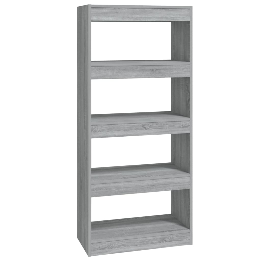 Book Cabinet/Room Divider Grey Sonoma 60x30x135 cm Engineered Wood