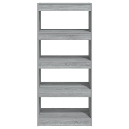 Book Cabinet/Room Divider Grey Sonoma 60x30x135 cm Engineered Wood