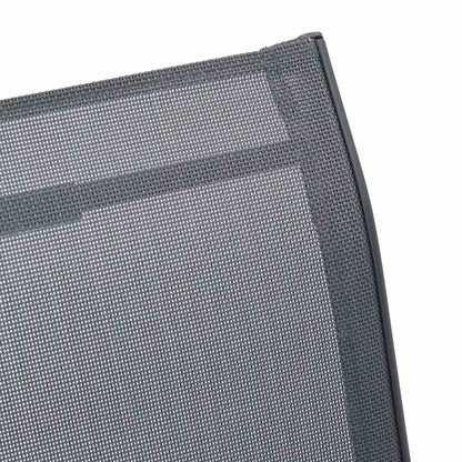 Stackable Garden Chairs 4 pcs Grey Textilene Fabric