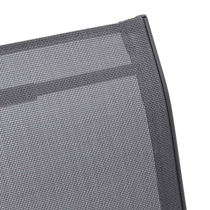 Stackable Garden Chairs 6 pcs Grey Textilene Fabric