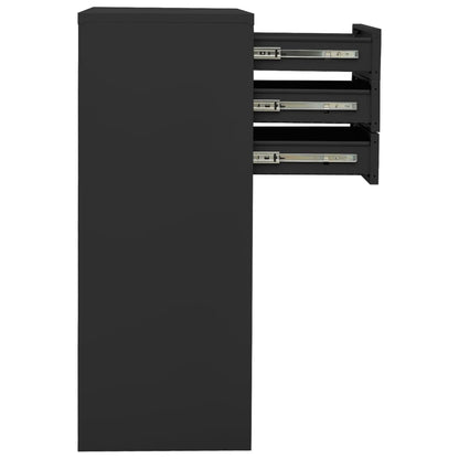 Office Cabinet with Planter Box Anthracite 90x40x125 cm Steel