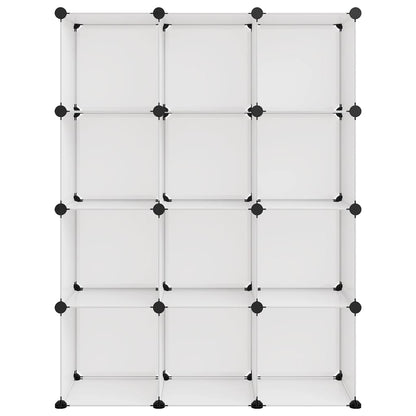 Storage Cube Organiser with 12 Cubes Transparent PP
