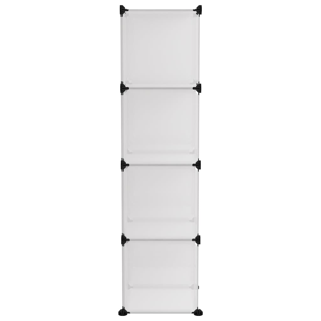 Storage Cube Organiser with 12 Cubes Transparent PP