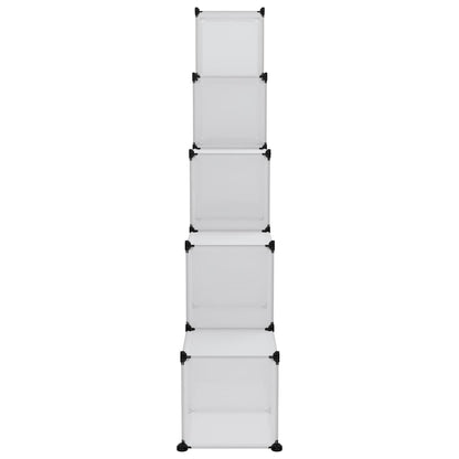 Storage Cube Organiser with 15 Cubes and Doors Transparent PP