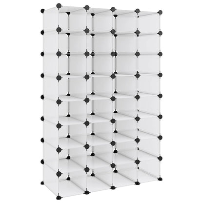 Shoe Rack Transparent 93x36.5x140 cm PP