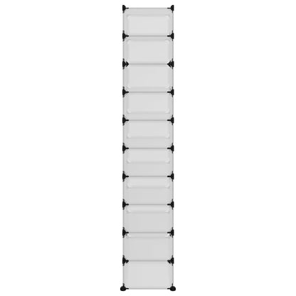 Shoe Rack Transparent 44x32x174 cm PP