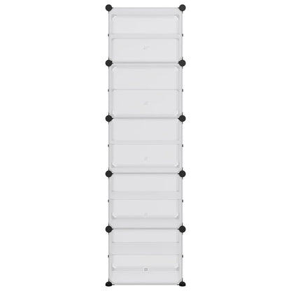 Shoe Rack Transparent 44x31.5x153.5 cm PP